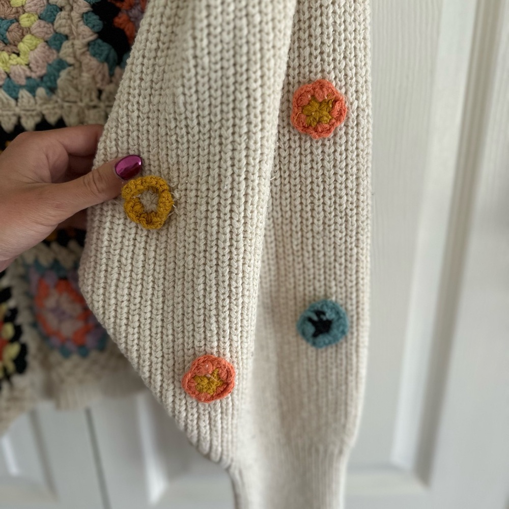 Free People Dahila Crochet Sweater Pullover - Picture 4 of 9
